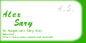 alex sary business card